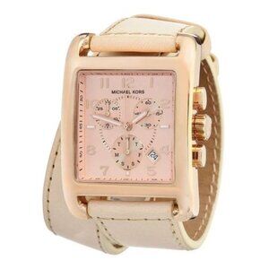 Michael Kors Rose Gold Double Wraparound Leather Watch MK-2225